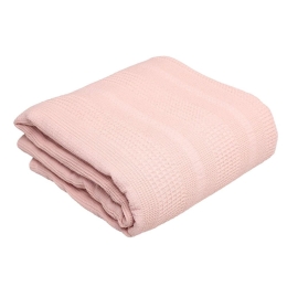 Κουβέρτα Πικέ Αλέξα Blush Pink Viopros Υπέρδιπλo 220x240cm 100% Βαμβάκι