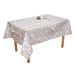 Τραπεζομάντηλο Αλέκιαστο Ράνια Blue Viopros 140X220 Βαμβάκι-Πολυέστερ