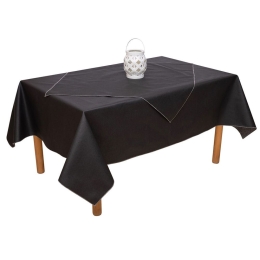Τραπεζομάντηλο Αλέκιαστο Ντιάνα Black Viopros 140X180 Βαμβάκι-Πολυέστερ
