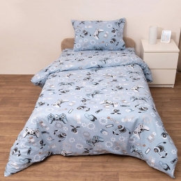 Κουβερλί Βρεφικό Γκέιμερ Blue Viopros 120x160cm 100% Βαμβάκι