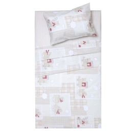 Σεντόνια Βρεφικά Κρις (Σετ 2τμχ) Beige Viopros Λίκνου 80x100cm 100% Βαμβάκι