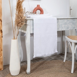 Τραβέρσα Anzio 00 White Teoran 45X180 Βαμβάκι-Πολυέστερ