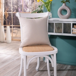 Μαξιλαροθήκη Διακοσμητική Ostia 02 Beige Teoran 43X43 Cotton-Polyester