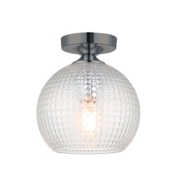 Φωτιστικό Οροφής - Πλαφονιέρα Talisa 4169900 Clear-Black Viokef Μέταλλο,Γυαλί