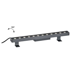 Προβολέας Γραμμικός Wall Washer Marvel 4187300 LED 14W 3200K 635Lm 60x6,3cm Dark Grey Viokef