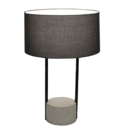 Επιτραπέζιο Φωτιστικό Allegro 4219400 Grey-Black Viokef Μέταλλο,Ύφασμα