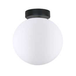 Φωτιστικό Οροφής - Πλαφονιέρα Stone D150 4236900 Black-White Viokef Μέταλλο,Γυαλί