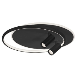 Φωτιστικό Οροφής -Πλαφονιέρα Smart 4265500 55x11,5cm Led 3386Lm 61W 3000K Black Viokef Ακρυλικό,Ατσάλι