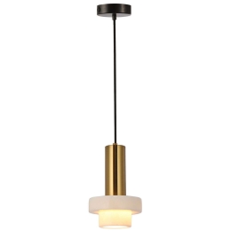 Φωτιστικό Οροφής Marble 4266000 15x140cm 1xE27 60W White-Gold Viokef Ατσάλι,Μάρμαρο