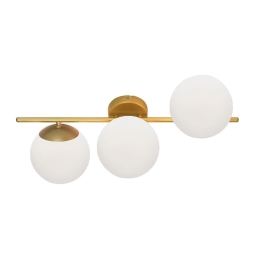 Φωτιστικό Τοίχου - Οροφής Floris 4260301 E14 3xMax 25W 56x30cm Gold Viokef