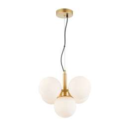 Φωτιστικό Οροφής Κρεμαστό Nefeli 4299700 E14 5xMax 40W 41x150cm Opal-Gold Viokef