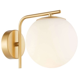 Φωτιστικό Τοίχου - Απλίκα Nefeli 4299900 15x23x16cm 1xE14 40W White-Gold Viokef