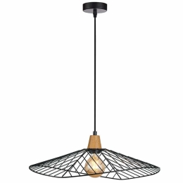 Φωτιστικό Οροφής Kronos 4300000 Φ50x150cm 1xE27 60W Black Viokef