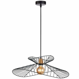 Φωτιστικό Οροφής Kronos 4300100 Φ50x150cm 1xE27 60W Black Viokef