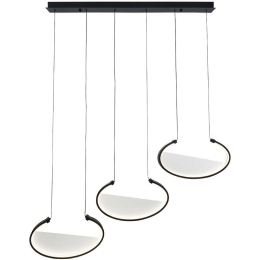 Φωτιστικό Οροφής - Ράγα Adele 4302100 117x120cm Led 1928lm 60W 3000K Black Viokef