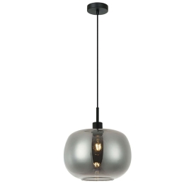 Φωτιστικό Οροφής Alan 4302900 Φ30x150cm 1xE27 40W Fume-Black Viokef