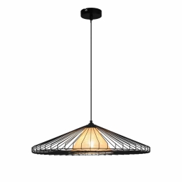 Φωτιστικό Οροφής Κρεμαστό Mona 4306600 E27 LED 1xMax 10W 65x150cm Natural-Black Viokef