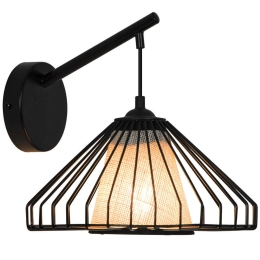 Φωτιστικό Τοίχου - Απλίκα Mona 4306700 25,5x23,6cm 1xE27 10W Black Viokef