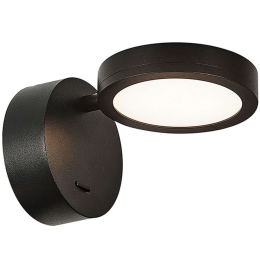 Φωτιστικό Τοίχου - Απλίκα Eden 4307700 Φ10x15x9cm Led 338lm 6W 3000K Black Viokef