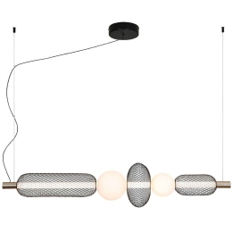 Φωτιστικό Οροφής - Ράγα Margot 4311600 113x137,5cm Led 1665lm 28W 3000K Black-Gold Viokef