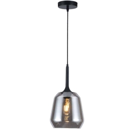 Φωτιστικό Οροφής Maeva 4312800 20x150cm 1xE27 40W Smoke-Black Viokef