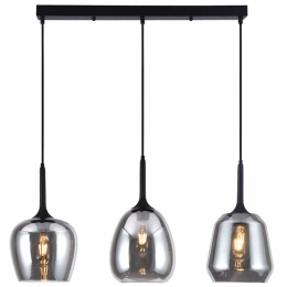 Φωτιστικό Οροφής - Ράγα Maeva 4313000 75x150cm 3xE27 40W Smoke-Black Viokef