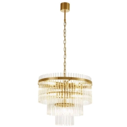 Φωτιστικό Οροφής Sabrina 4314400 Φ45x91cm 7xE14 40W Clear-Gold Viokef