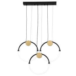 Φωτιστικό Οροφής - Ράγα Briana 4314900 63x154,5cm Led 1809lm 29W 3000K Black-Gold Viokef