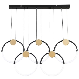 Φωτιστικό Οροφής - Ράγα Briana 4315000 95x154,5cm Led 2903lm 45W 3000K Black-Gold Viokef