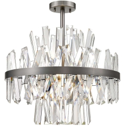 Φωτιστικό Οροφής - Πλαφονιέρα Veronica 4315100 Φ50x51cm 8xG9 28W Silver Viokef