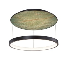 Φωτιστικό Οροφής Κρεμαστό Marilia 4320000 LED 34W 3000K 491Lm 50x40cm Brown-Black Viokef