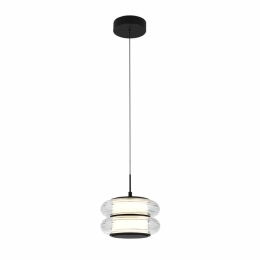 Φωτιστικό Οροφής Κρεμαστό Glossy 4322000 LED 12W 3000K 645Lm 20x144,1cm Clear-Black Viokef