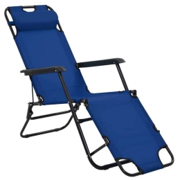 Καρέκλα - Ξαπλώστρα Παραλίας 789245 163x60x80cm Blue Ankor