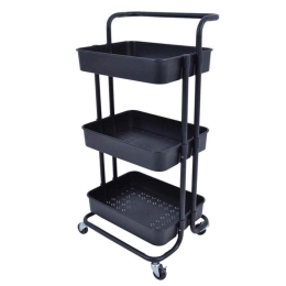 Μανάβης Τρόλεϊ Με Λαβή 815463 43x36x89cm Black Ankor Μέταλλο,Πλαστικό