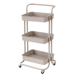 Μανάβης Τρόλεϊ Με Λαβή 815494 43x36x89cm Beige Ankor Μέταλλο,Πλαστικό