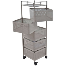 Μανάβης Τρόλεϊ 824175 28x28x93cm Beige Ankor Μέταλλο