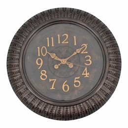 Ρολόι Τοίχου 827794 50,5x5,7cm Dark Brown-Gold Ankor Πλαστικό
