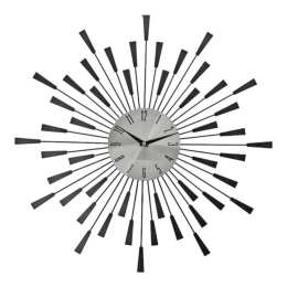 Ρολόι Τοίχου 827954 49,5x49,5x4cm Black-Silver Ankor Μέταλλο