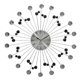 Ρολόι Τοίχου 827978 50x50x4cm Silver-Black Ankor Μέταλλο