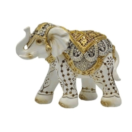 Διακοσμητικό Ελεφαντάκι 829040 10x4x8cm Silver-Gold Ankor Πολυέστερ