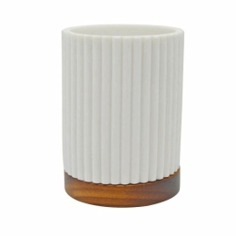 Ποτηροθήκη 829538 8x8x11cm White-Brown Ankor Πολυέστερ