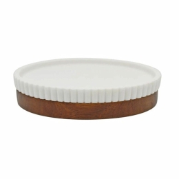 Σαπουνοθήκη 829545 9,3x13,8x2,9cm White-Brown Ankor Πολυέστερ