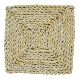 Σουπλά Ψαθινό Τετραγωνό 830831 25x25x1cm Natural Ankor Ψάθα