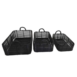 Καλάθια Αποθήκευσης (Σετ 3Τμχ) 831876 Black Ankor Πλαστικό