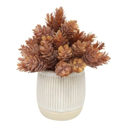 Τεχνητό Φυτό Σε Γλάστρα Λυκίσκος 832279 14x14x17,8cm Orange Ankor Κεραμικό