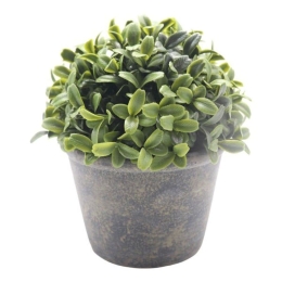 Τεχνητό Φυτό Σε Γλάστρα Πυξάρι 832385 15,3x15,3x15,9cm Green-Beige Ankor Κεραμικό