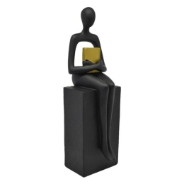 Διακοσμητική Φιγούρα 832620 8,5x9,5x28cm Black-Gold Ankor Πολυέστερ