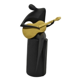 Διακοσμητική Φιγούρα 832637 13x10x24cm Black-Gold Ankor Πολυέστερ