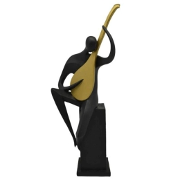 Διακοσμητική Φιγούρα 832644 12,9x11x32cm Black-Gold Ankor Πολυέστερ