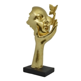 Διακοσμητική Φιγούρα Πρόσωπο 832668 12,5x7,5x23,5cm Black-Gold Ankor Πολυέστερ